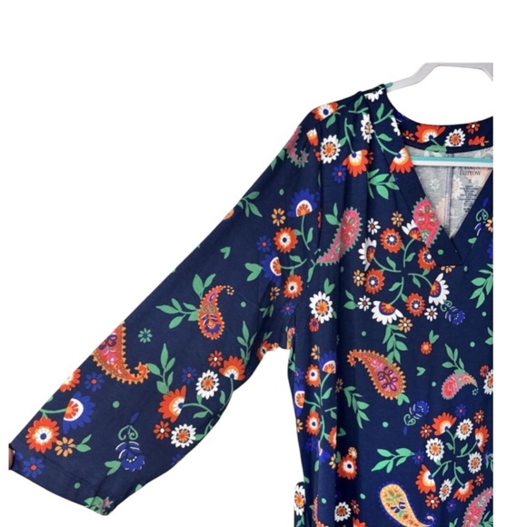 Croft & Barrow Pink Orange Pink Paisley Vneck Dress NWT 1X - Picture 4 of 9